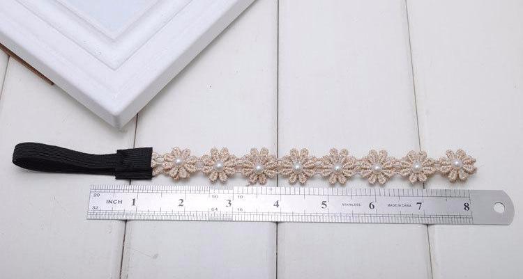 Beige Lace Flowers Crown