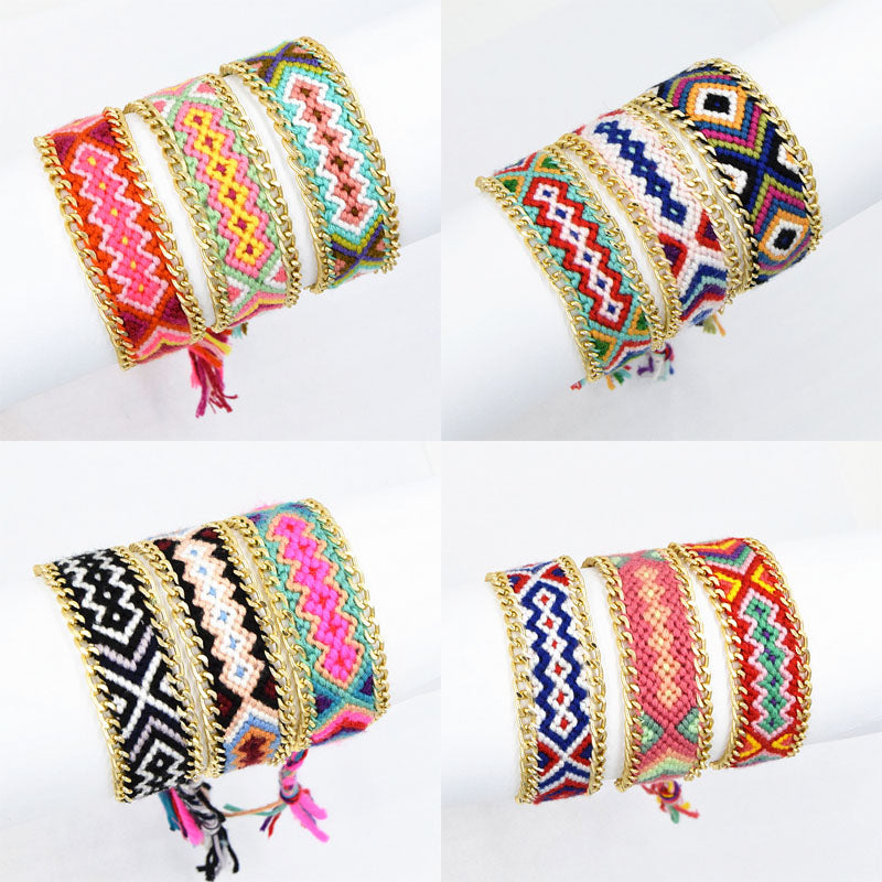Handmade Charm Woven Bracelets