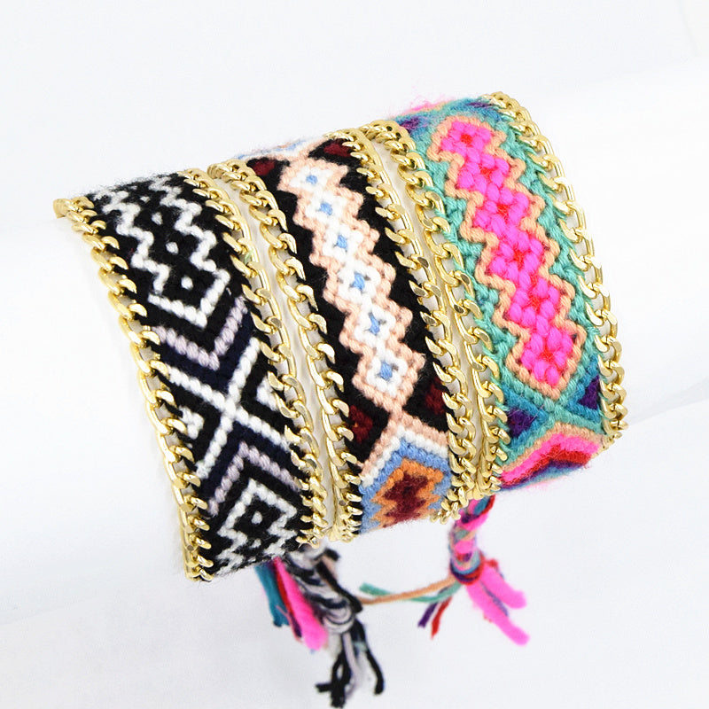 Handmade Charm Woven Bracelets