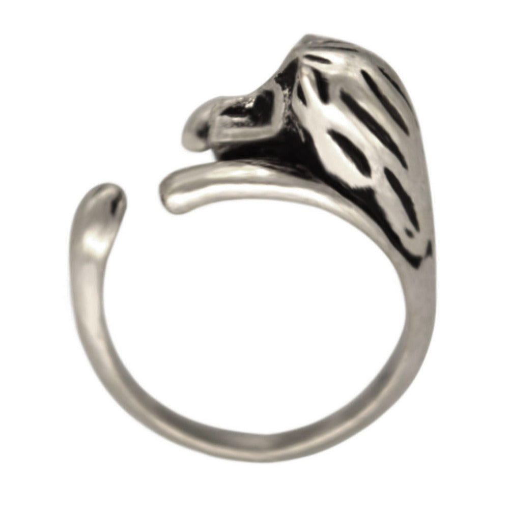 Vintage Mid Finger Lion Ring