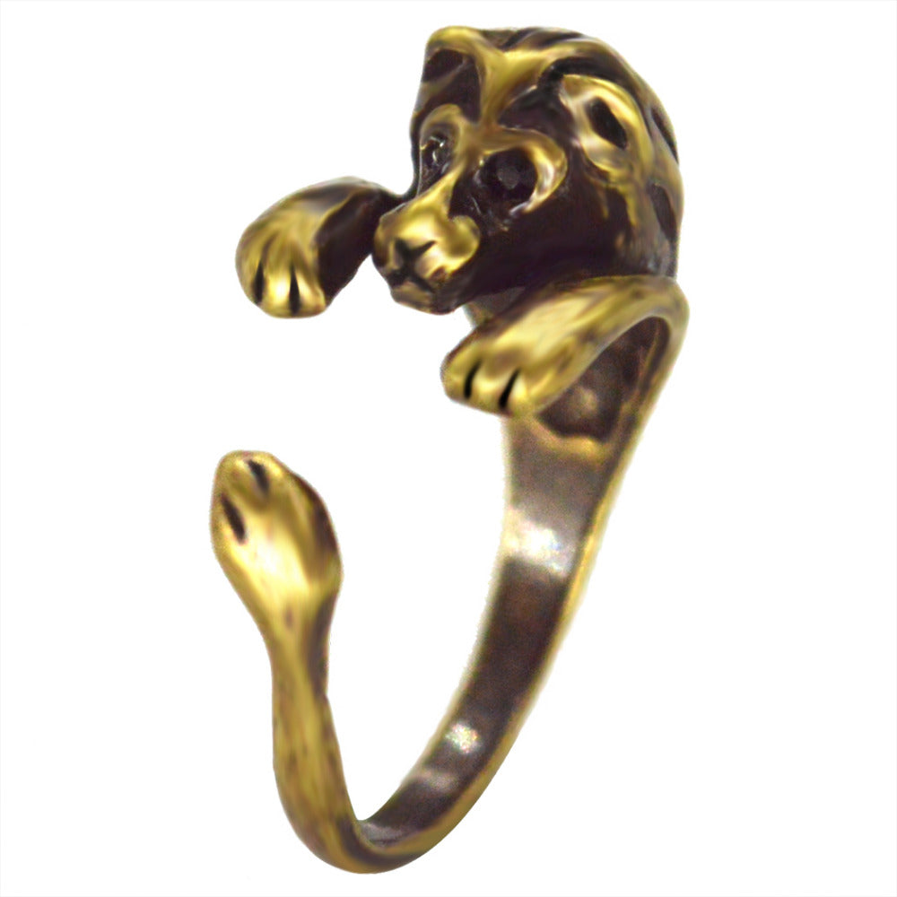 Vintage Mid Finger Lion Ring
