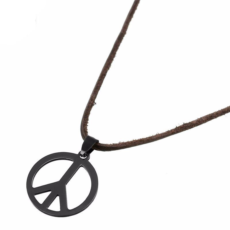 Black Hollow Out Peace Sign