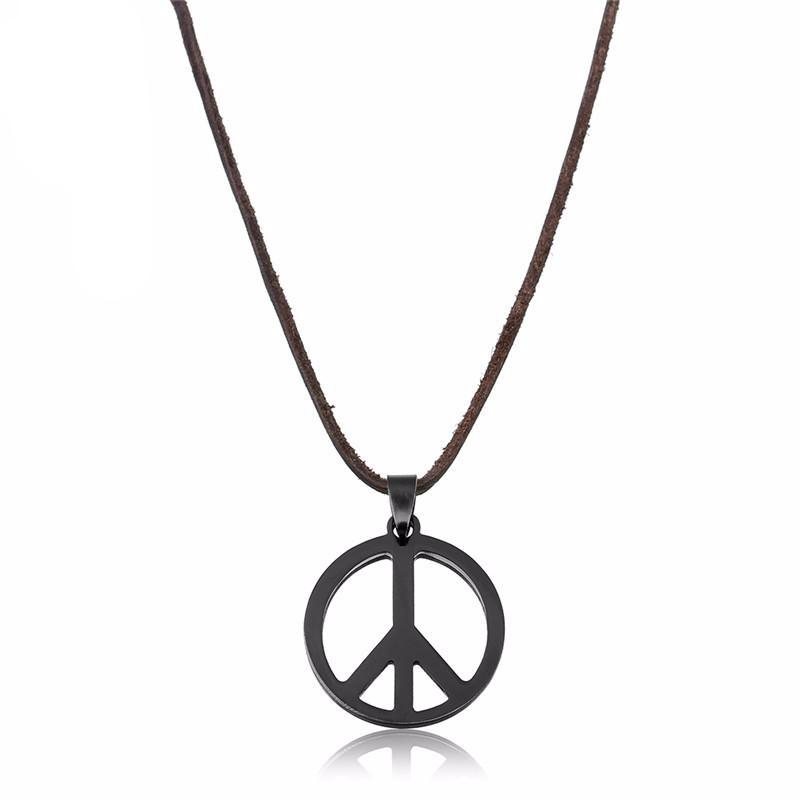 Black Hollow Out Peace Sign