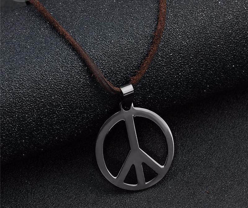 Black Hollow Out Peace Sign