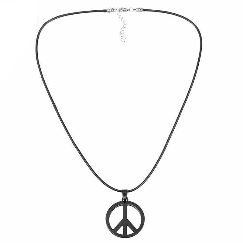 Black Hollow Out Peace Sign