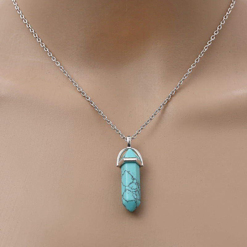 Natural Stone Pendant Necklace