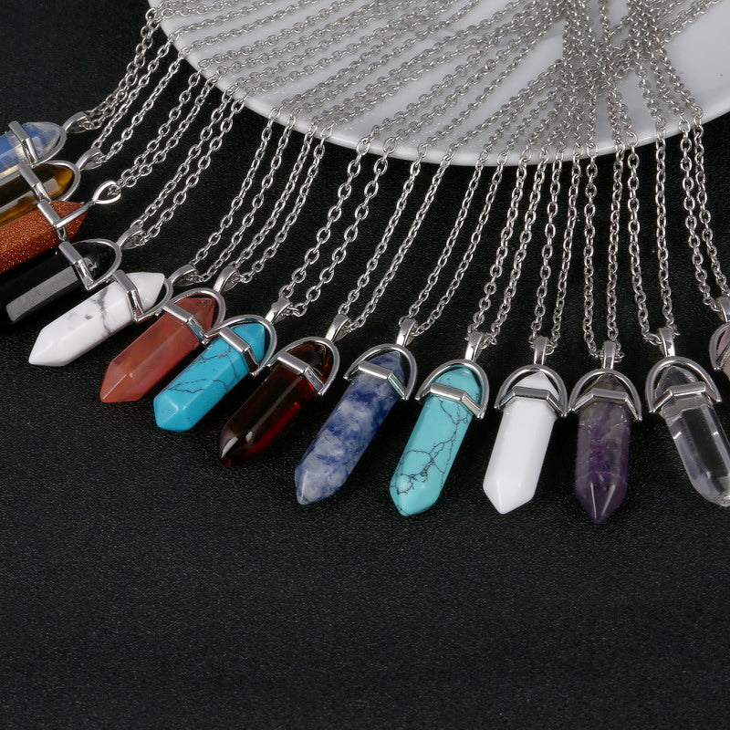 Natural Stone Pendant Necklace