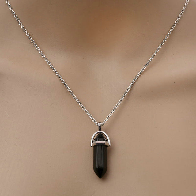 Natural Stone Pendant Necklace