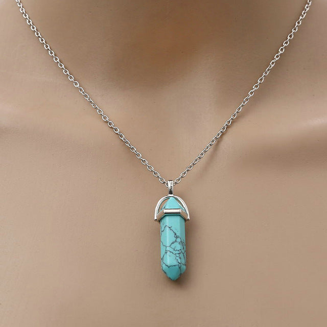 Natural Stone Pendant Necklace