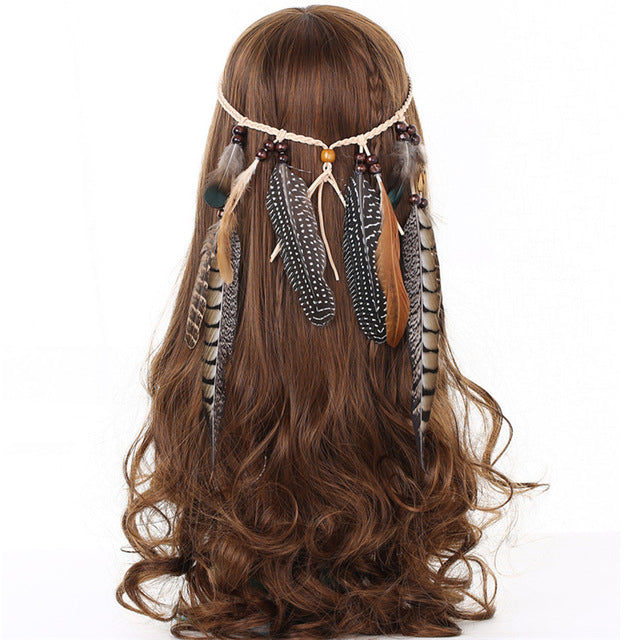 Feather Headband Hippie