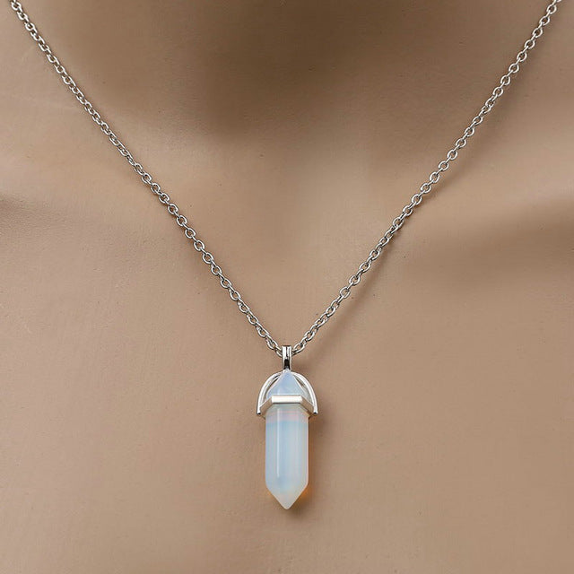 Natural Stone Pendant Necklace