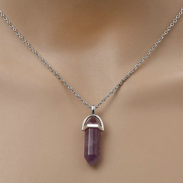 Natural Stone Pendant Necklace