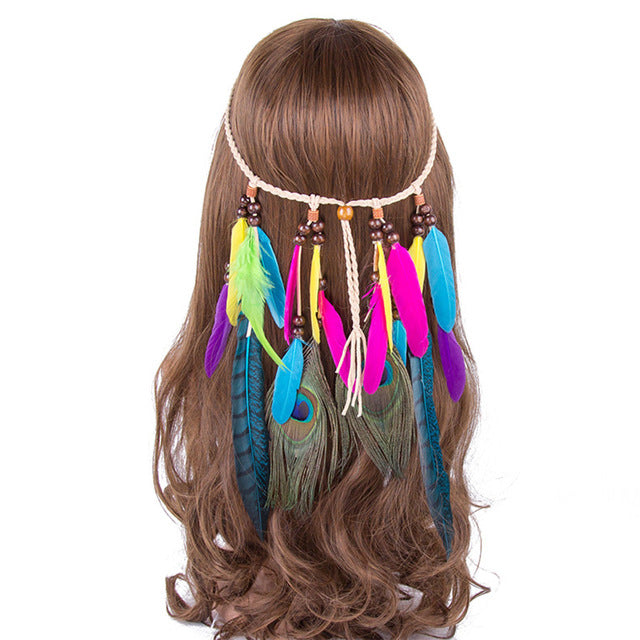 Feather Headband Hippie