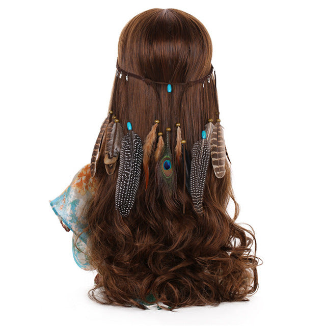 Feather Headband Hippie