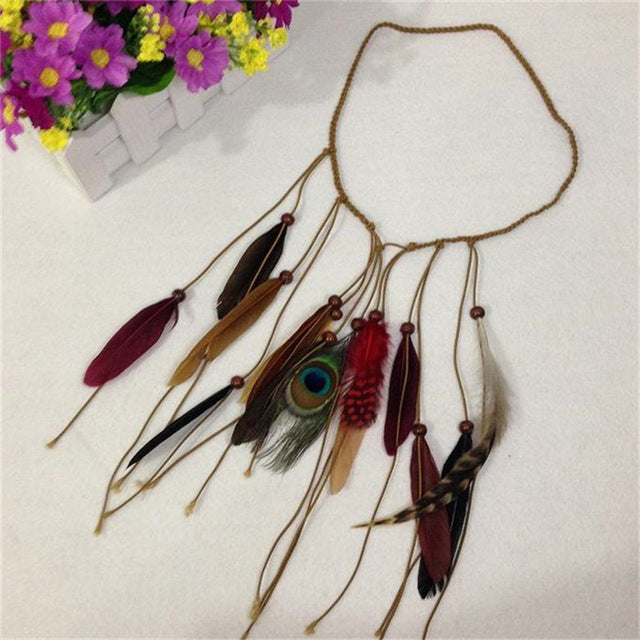 Feather Headband Hippie