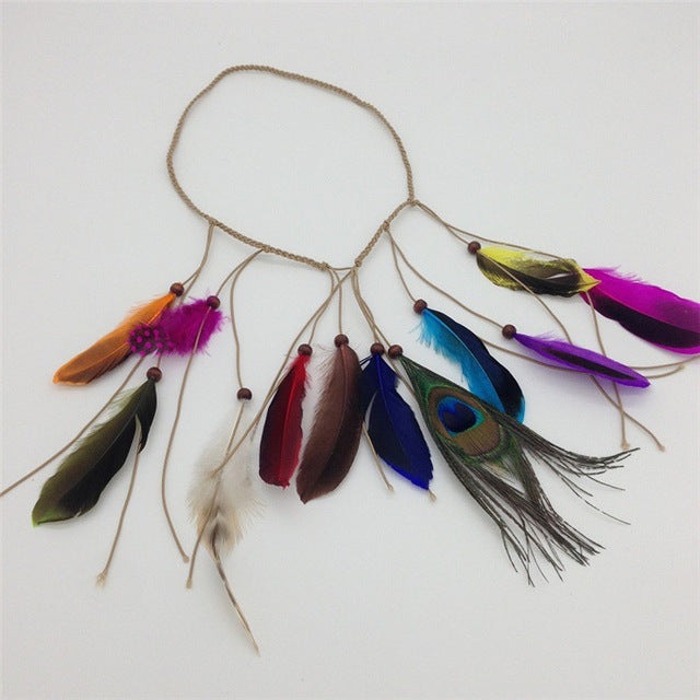 Feather Headband Hippie