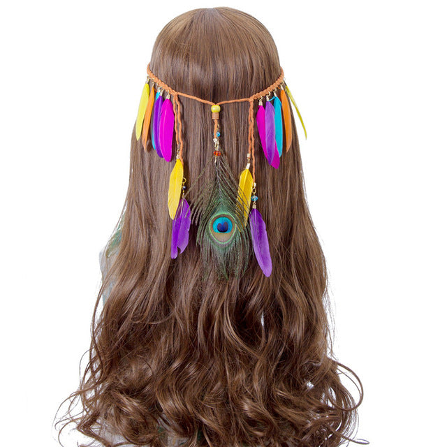Feather Headband Hippie