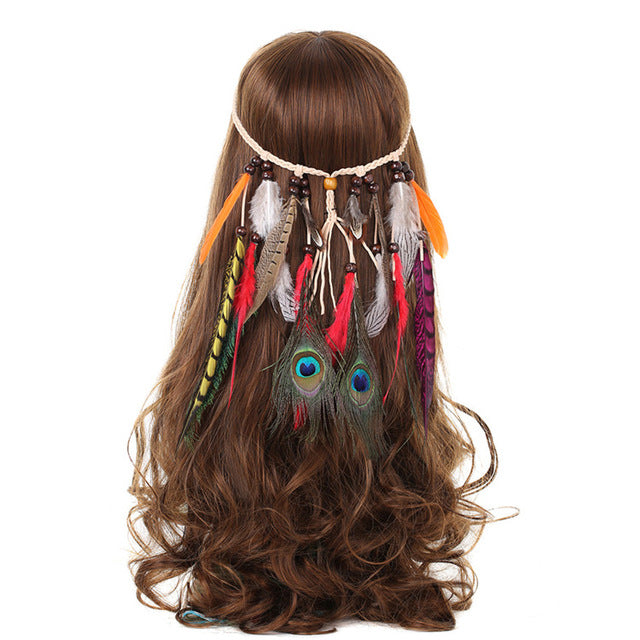 Feather Headband Hippie