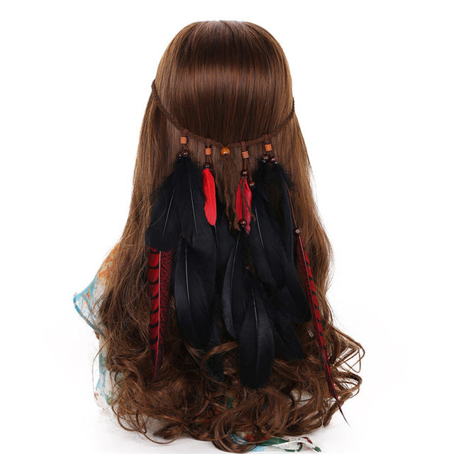 Feather Headband Hippie
