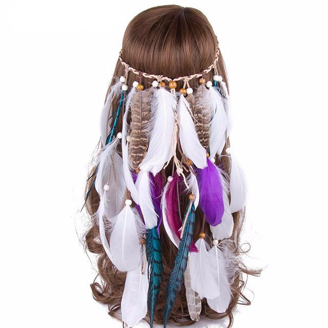 Feather Headband Hippie