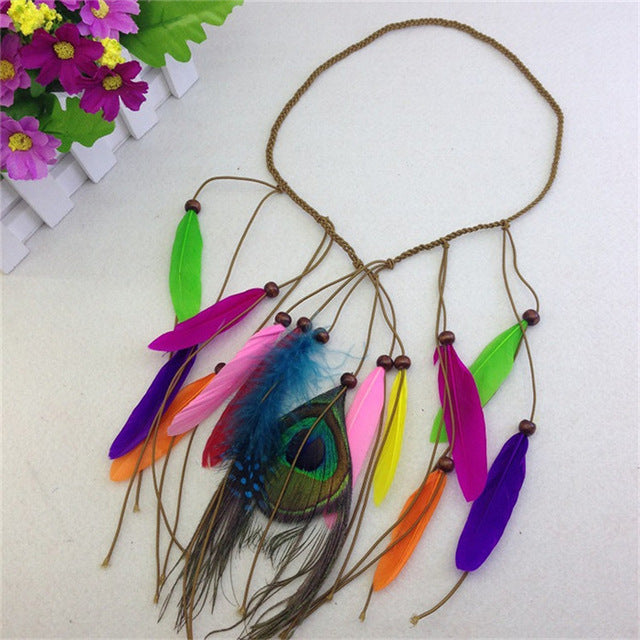 Feather Headband Hippie
