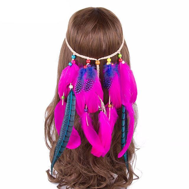 Feather Headband Hippie