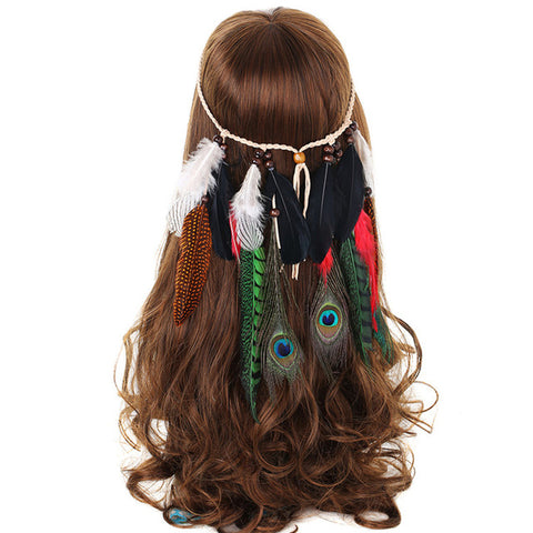 Feather Headband Hippie