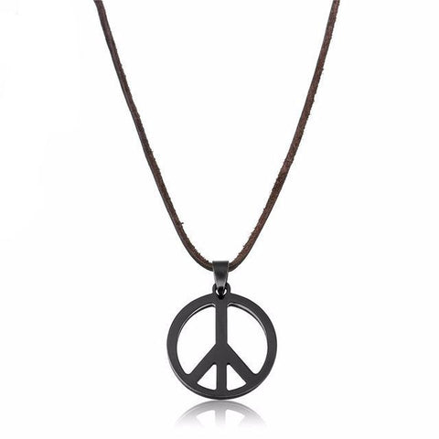 Black Hollow Out Peace Sign