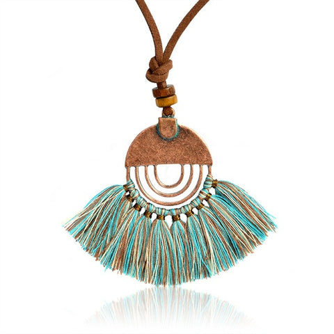 Multi Colors Tassel Necklace